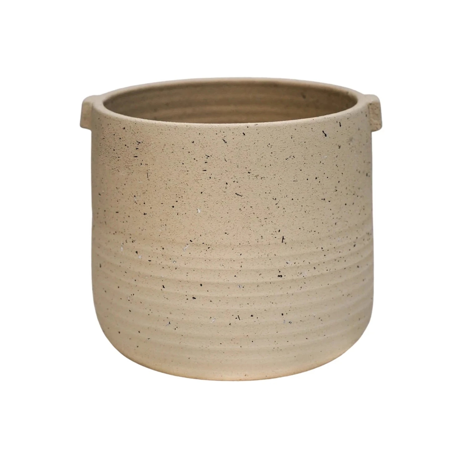 Oat Stoneware Handle Planter (21cm Pot) 2 Oat Stoneware Handle Planter (21cm Pot) - Image 2