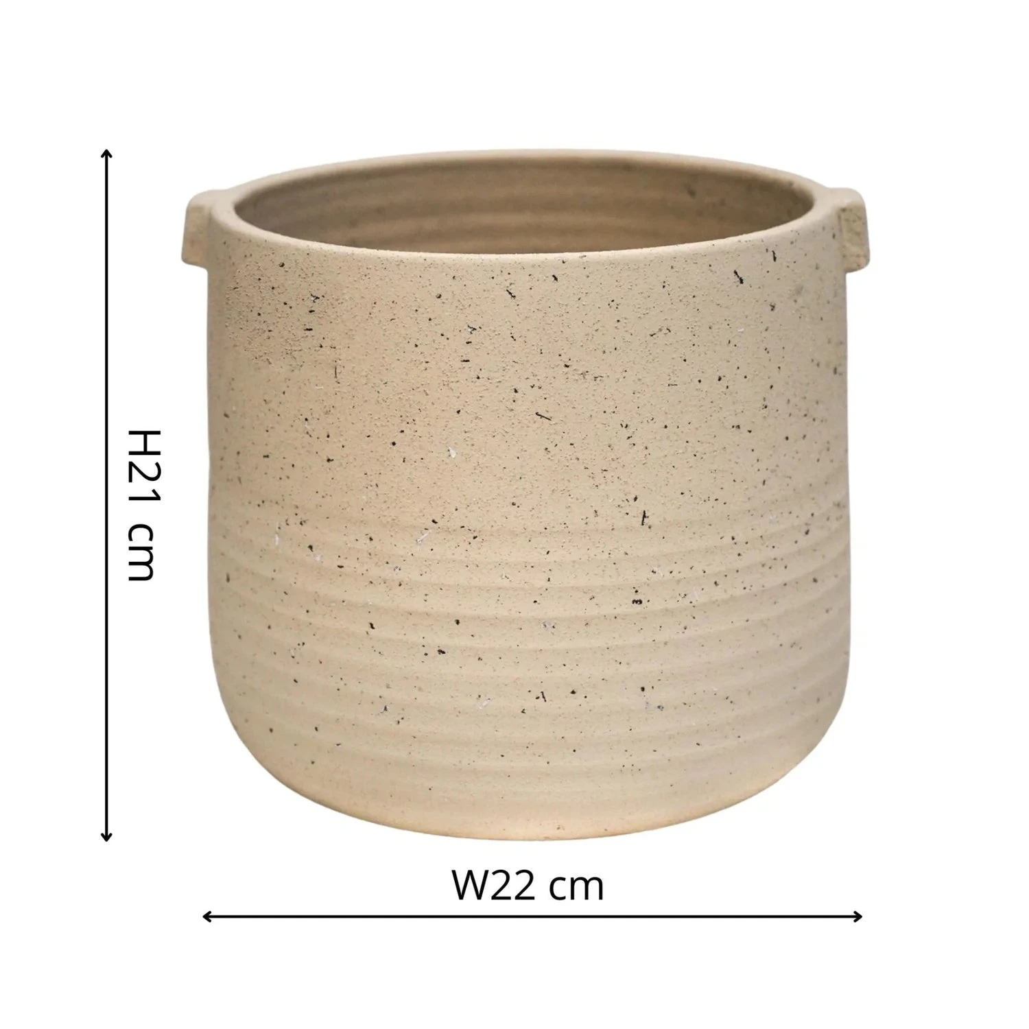 Oat Stoneware Handle Planter (21cm Pot) 7 Oat Stoneware Handle Planter (21cm Pot) - Image 7
