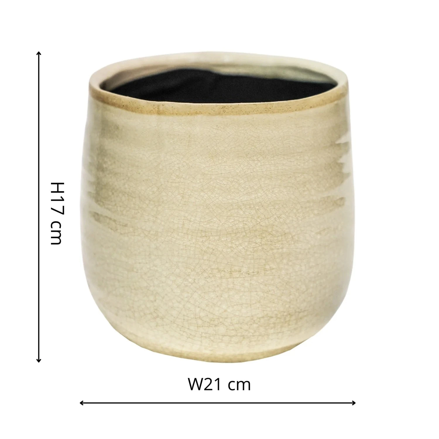 Como Cream Premium Glaze Planter (18cm Plant Pot) 4 Como Cream Premium Glaze Planter (18cm Plant Pot) - Image 4