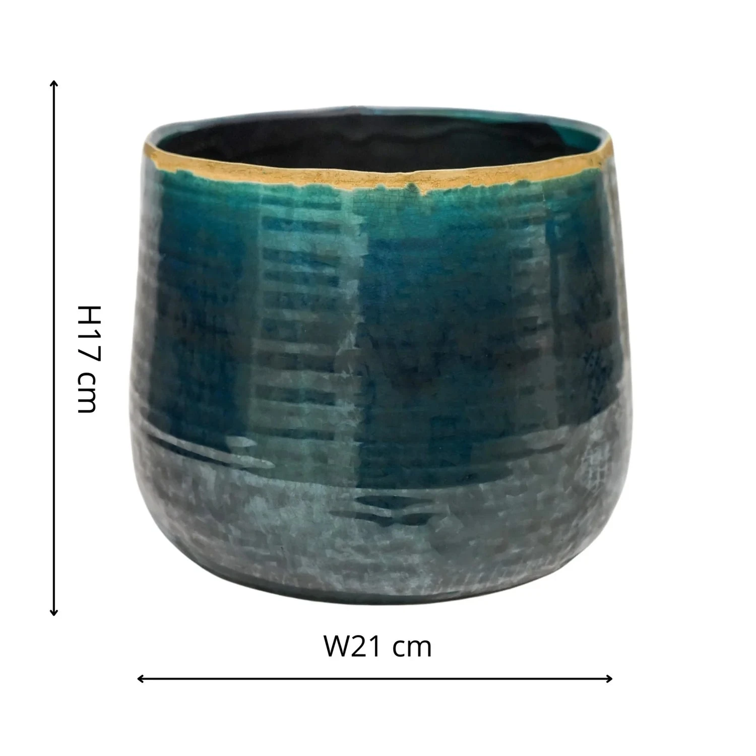 Como Turquoise Premium Glaze Planter (18cm Plant Pot) 3 Como Turquoise Premium Glaze Planter (18cm Plant Pot) - Image 3