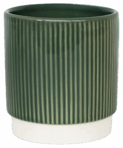 Athens Ceramic Reactive Glaze Indoor Ribbed Plant Pot Green (10.5cm Pot) -Plant Sale Store d ARGRPG13 0f34493f f5c8 4217 9512 829da010a826