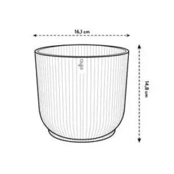 Vibes Fold Round 16cm Soft Pink -Plant Sale Store vibes 16cm incl measurements.jpg 2